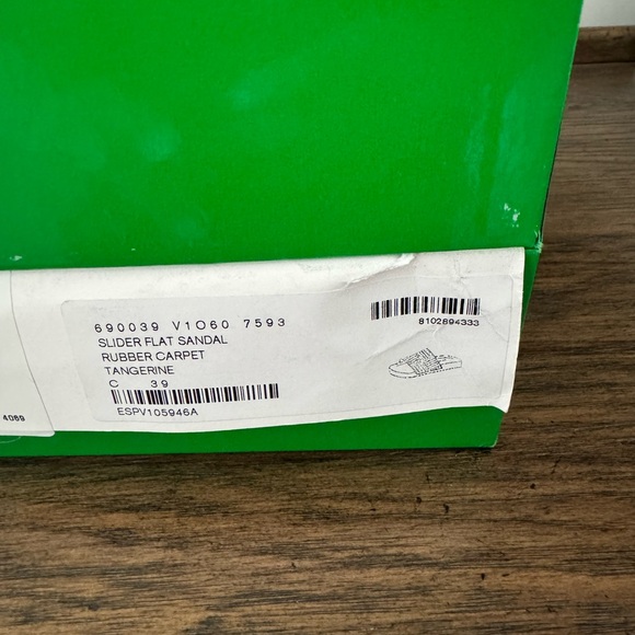 Bottega Veneta Orange Slide Sandals - Picture 2 of 2